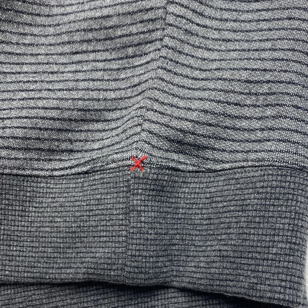 Preppy Fleece Crewneck Sweater Recycled Cotton Sustainable Charcoal Gray Medium